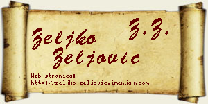 Željko Zeljović vizit kartica